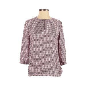 🌺 Tommy Hilfiger Geometric Print Keyhole Neck Blouse 4